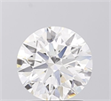Lab Grown Diamond 1.55 Carats, Round with Ideal Cut, F Color, VVS2 Clarity and Certified by IGI