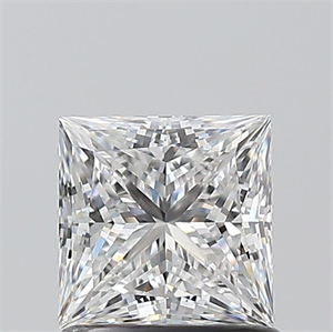 Picture of Natural Diamond 1.01 Carats, Princess with  Cut, E Color, VS1 Clarity and Certified by GIA