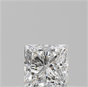 Natural Diamond 0.50 Carats, Princess with  Cut, G Color, VS1 Clarity and Certified by GIA