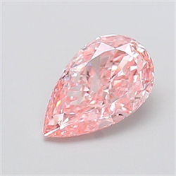 Picture of Lab Grown Diamond 1.54 Carats, Pear with  Cut, Fancy Vivid Pink Color, VS1 Clarity and Certified by IGI