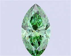 Picture of Lab Grown Diamond 4.06 Carats, Marquise with  Cut, Fancy Vivid Green Color, VVS2 Clarity and Certified by IGI