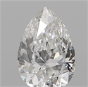 Natural Diamond 0.10 Carats, Pear with  Cut, D Color, VS2 Clarity and Certified by IGI