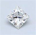 Natural Diamond 0.72 Carats, Princess with  Cut, G Color, SI2 Clarity and Certified by GIA