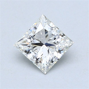Picture of Natural Diamond 0.72 Carats, Princess with  Cut, G Color, SI2 Clarity and Certified by GIA