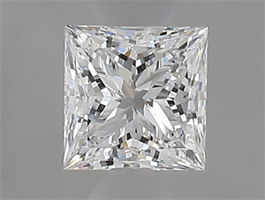 Picture of Natural Diamond 0.52 Carats, Princess with  Cut, E Color, VVS1 Clarity and Certified by GIA