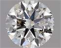 Natural Diamond 0.71 Carats, Round with Very Good Cut, D Color, SI2 Clarity and Certified by HRD