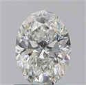 Natural Diamond 0.71 Carats, Oval with  Cut, H Color, SI1 Clarity and Certified by GIA