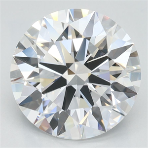 Picture of Lab Grown Diamond 3.05 Carats, Round with Ideal Cut, D Color, IF Clarity and Certified by IGI