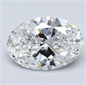 Natural Diamond 3.51 Carats, Oval with  Cut, F Color, VS2 Clarity and Certified by GIA