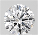Lab Grown Diamond 1.02 Carats, Round with Ideal Cut, D Color, VVS2 Clarity and Certified by IGI