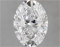 Natural Diamond 0.90 Carats, Oval with  Cut, D Color, VS2 Clarity and Certified by GIA