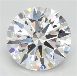 Picture of Lab Grown Diamond 3.01 Carats, Round with Ideal Cut, D Color, IF Clarity and Certified by IGI
