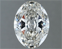 Natural Diamond 1.21 Carats, Oval with  Cut, H Color, SI1 Clarity and Certified by IGI