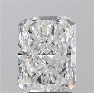 Picture of Natural Diamond 1.71 Carats, Radiant with  Cut, E Color, SI1 Clarity and Certified by GIA