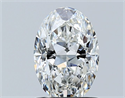 Natural Diamond 1.01 Carats, Oval with  Cut, F Color, VS1 Clarity and Certified by GIA