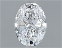 Natural Diamond 0.40 Carats, Oval with  Cut, D Color, VS2 Clarity and Certified by GIA