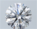 Natural Diamond 0.75 Carats, Round with Excellent Cut, F Color, VVS1 Clarity and Certified by GIA