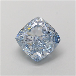 Picture of Lab Grown Diamond 1.58 Carats, CUSHION MODIFIED with  Cut, Fancy Intense Blue Color, VVS2 Clarity and Certified by IGI