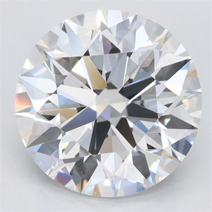 Picture of Lab Grown Diamond 4.10 Carats, Round with Excellent Cut, D Color, VVS1 Clarity and Certified by GIA
