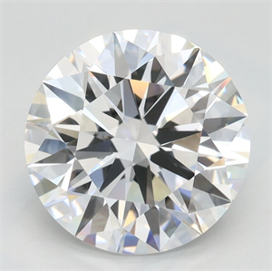 Picture of Lab Grown Diamond 2.67 Carats, Round with Ideal Cut, D Color, VVS1 Clarity and Certified by IGI