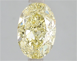 Picture of Lab Grown Diamond 2.00 Carats, Oval with  Cut, Fancy Intense Yellow Color, VVS2 Clarity and Certified by IGI