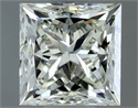 Natural Diamond 1.01 Carats, Princess with  Cut, J Color, VVS1 Clarity and Certified by IGI
