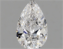 Natural Diamond 0.60 Carats, Pear with  Cut, D Color, VVS1 Clarity and Certified by GIA