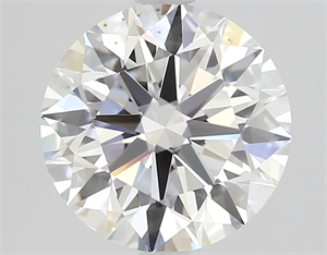 Picture of Natural Diamond 2.03 Carats, Round with Excellent Cut, G Color, VS2 Clarity and Certified by GIA