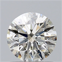 Natural Diamond 1.01 Carats, Round with Excellent Cut, I Color, I1 Clarity and Certified by GIA
