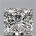 Natural Diamond 0.85 Carats, Princess with  Cut, G Color, VVS1 Clarity and Certified by IGI