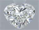 Natural Diamond 0.50 Carats, Heart with  Cut, I Color, VS2 Clarity and Certified by GIA