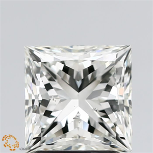Picture of Natural Diamond 2.02 Carats, Princess with  Cut, H Color, SI1 Clarity and Certified by IGI