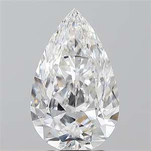Picture of Natural Diamond 3.01 Carats, Pear with  Cut, D Color, VS2 Clarity and Certified by GIA