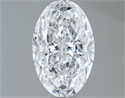 Natural Diamond 1.20 Carats, Oval with  Cut, D Color, VVS2 Clarity and Certified by GIA