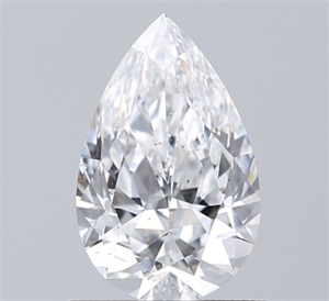 Picture of Natural Diamond 0.70 Carats, Pear with  Cut, E Color, SI2 Clarity and Certified by GIA