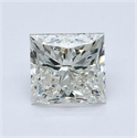 Natural Diamond 1.01 Carats, Princess with  Cut, J Color, VS1 Clarity and Certified by GIA