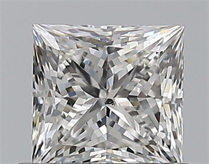 Picture of Natural Diamond 0.70 Carats, Princess with  Cut, F Color, SI2 Clarity and Certified by GIA