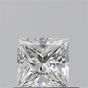 Picture of Natural Diamond 0.53 Carats, Princess with  Cut, D Color, IF Clarity and Certified by GIA