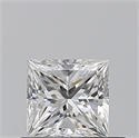 Natural Diamond 0.53 Carats, Princess with  Cut, D Color, IF Clarity and Certified by GIA