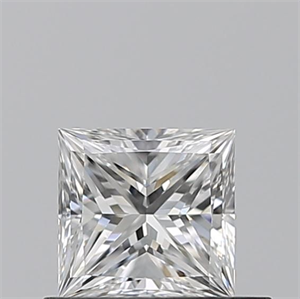 Picture of Natural Diamond 0.53 Carats, Princess with  Cut, D Color, IF Clarity and Certified by GIA