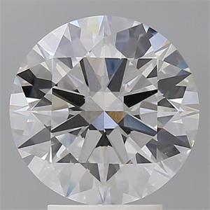 Picture of Lab Grown Diamond 3.50 Carats, Round with Ideal Cut, E Color, VVS2 Clarity and Certified by IGI