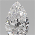 Natural Diamond 0.10 Carats, Pear with  Cut, D Color, VS2 Clarity and Certified by IGI