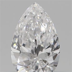 Picture of Natural Diamond 0.10 Carats, Pear with  Cut, D Color, VS2 Clarity and Certified by IGI