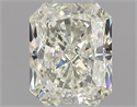 Natural Diamond 0.55 Carats, Radiant with  Cut, L Color, SI1 Clarity and Certified by GIA