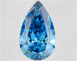 Picture of Lab Grown Diamond 5.08 Carats, Pear with  Cut, Fancy Vivid Blue Color, VVS2 Clarity and Certified by IGI