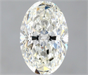 Natural Diamond 0.91 Carats, Oval with  Cut, H Color, VVS2 Clarity and Certified by IGI