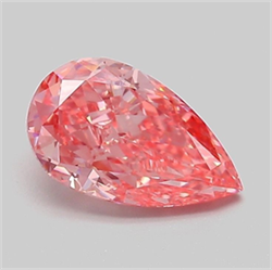 Picture of Lab Grown Diamond 1.20 Carats, Pear with  Cut, Fancy Vivid Pink Color, VVS2 Clarity and Certified by IGI