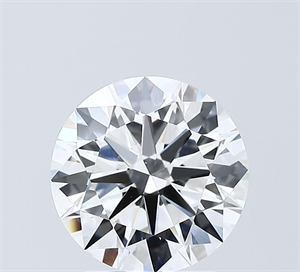 Picture of Lab Grown Diamond 2.50 Carats, Round with Excellent Cut, D Color, VVS1 Clarity and Certified by IGI