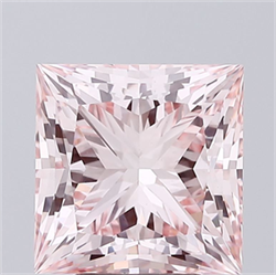 Picture of Lab Grown Diamond 5.01 Carats, Princess with  Cut, Fancy Intense Pink Color, VVS2 Clarity and Certified by IGI