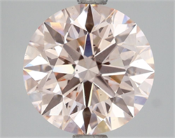 Picture of Lab Grown Diamond 3.19 Carats, Round with Excellent Cut, Fancy Pink Color, VS2 Clarity and Certified by IGI